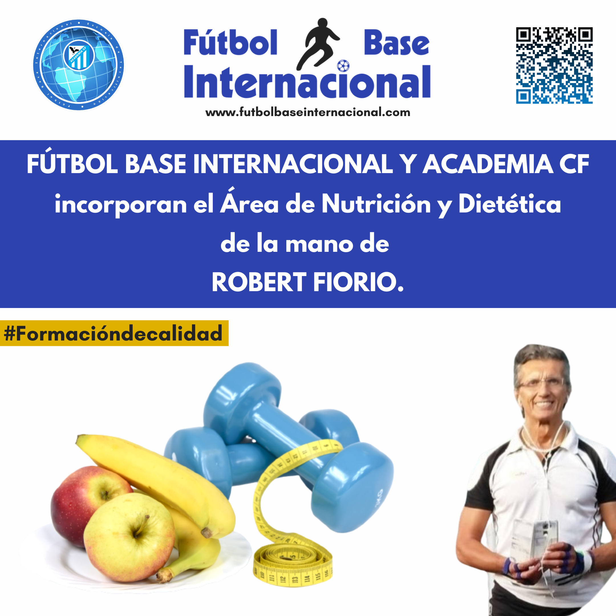 Área de nutrición y dietética en Fútbol Base Internacional